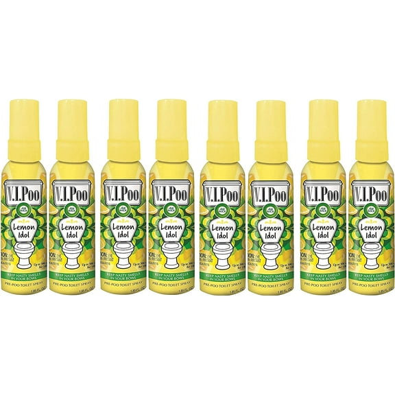 Air Wick V.I.Poo Pre-Poo Toilet Spray VALUE PACK wJWwkY Lemon Idol, 1.85 oz, Pack of 8