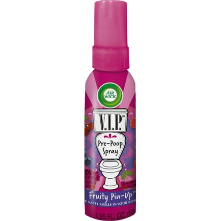 Air Wick VIP Pre-Poop Toilet Spray, 1.85oz, Berry Luminary Scent, Up to 100 Uses, Travel size, Contains Essential Oils