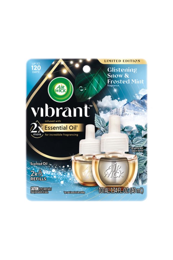 Vibrant Essential Scented Oil, Glistening Snow & Frosted Mint, 2 Count