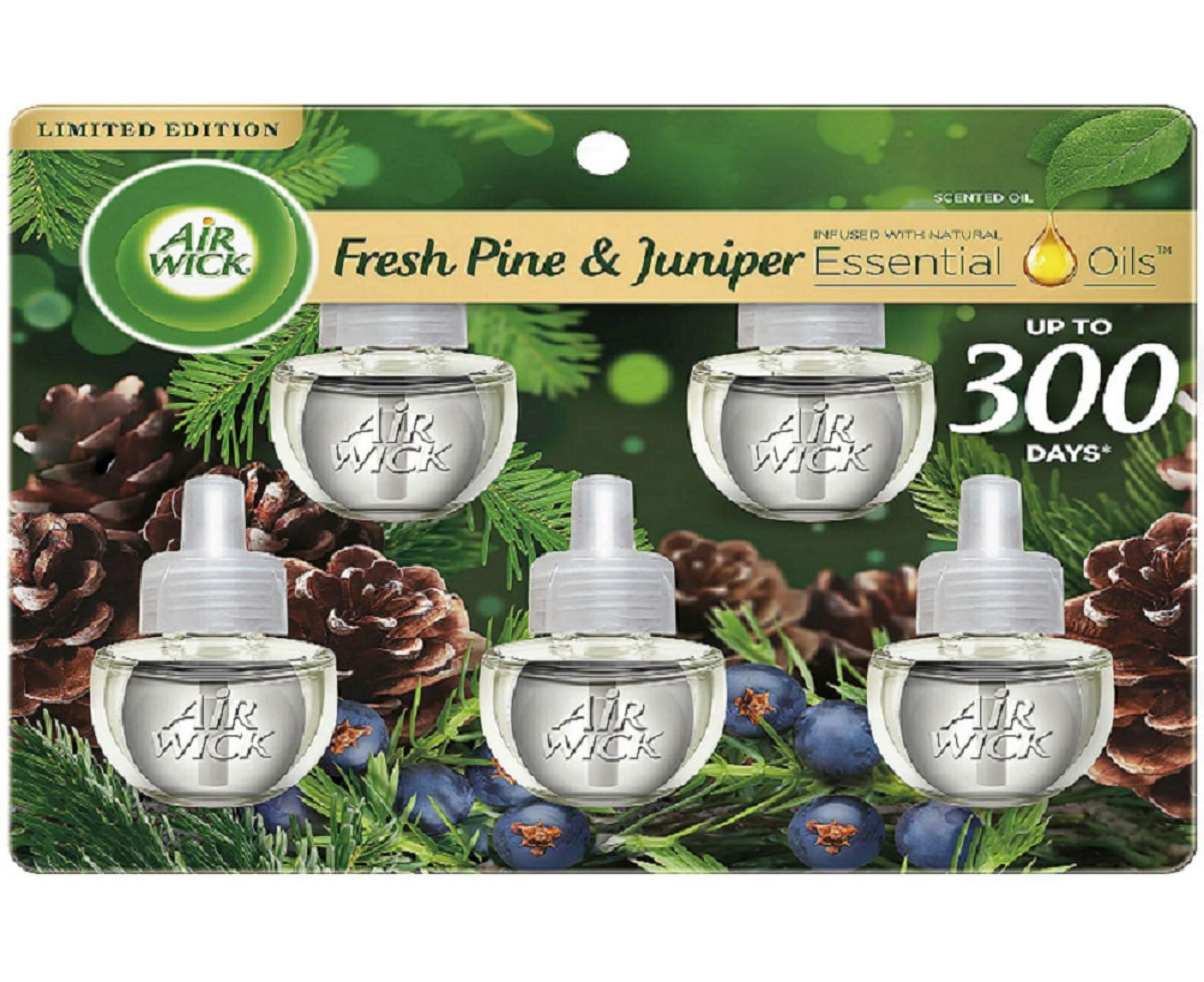 Air Wicks Scented Oil Refill, 5 ct, Fresh Pine and Juniper, Air