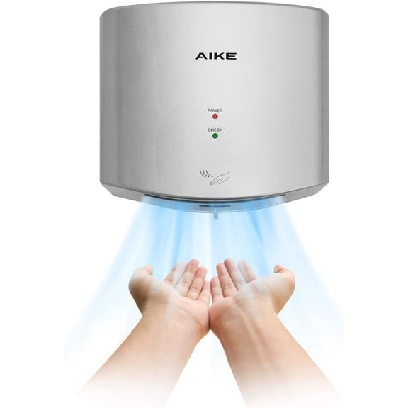 Air Wiper Compact  Automatic Hand Dryer 110V 1400W 10s Commercial Wall Mounted Hand Dryer (with 2 Pin Plug)