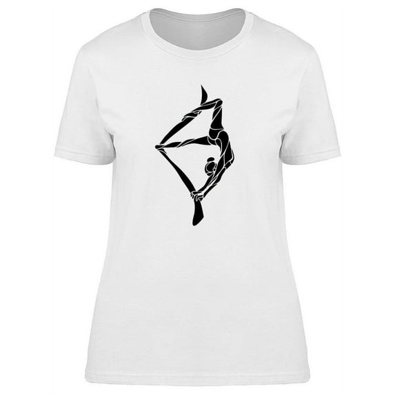 Air Yoga Pose T-Shirt Women -Image by Shutterstock, Female Medium