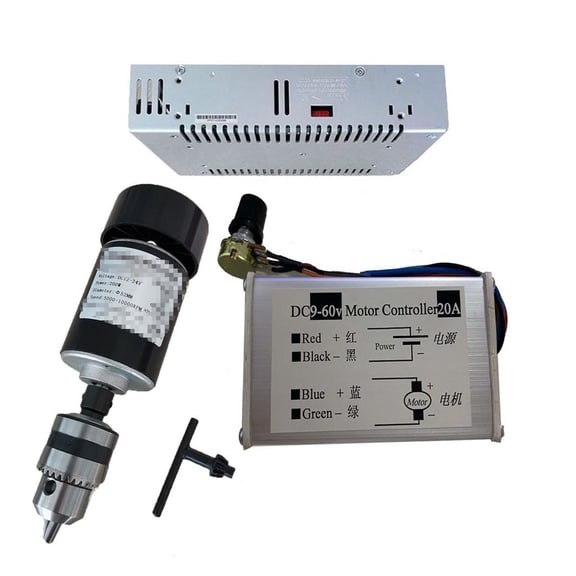 Air cooled 0.2kw Air cooled spindle Motor CNC 200W Spindle Motor / Clamp for CNC Machine DIY CNC 24VDC 10000RPM ,Anti-Rust