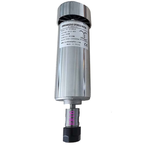 Air cooled DC 48V 0.5kw CNC spindleMotor Kit ER16 chuck 500W Spindle Motor /Power Supply speed governor For Engraving ,Anti-Rust