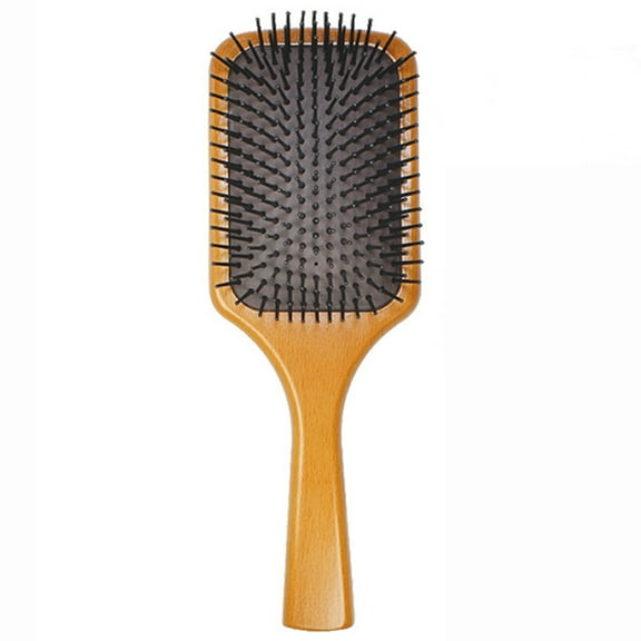 Air cushion massage comb,Wooden Paddle Hair Brush, Anti Static Detangling Paddle Brush for Reducing Hair Breakage