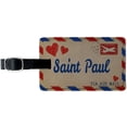 thumbnail image 1 of Air mail Postcard Love for Saint Paul Leather Luggage ID Tag Suitcase Carry-On, 1 of 1