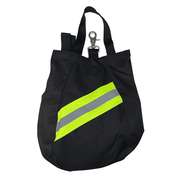 LINE2design Firefighter SCBA Air Mask Bag, Fleece-Lined, Reflective Triple Trim, Heavy-Duty Metal Hook, 1 Piece