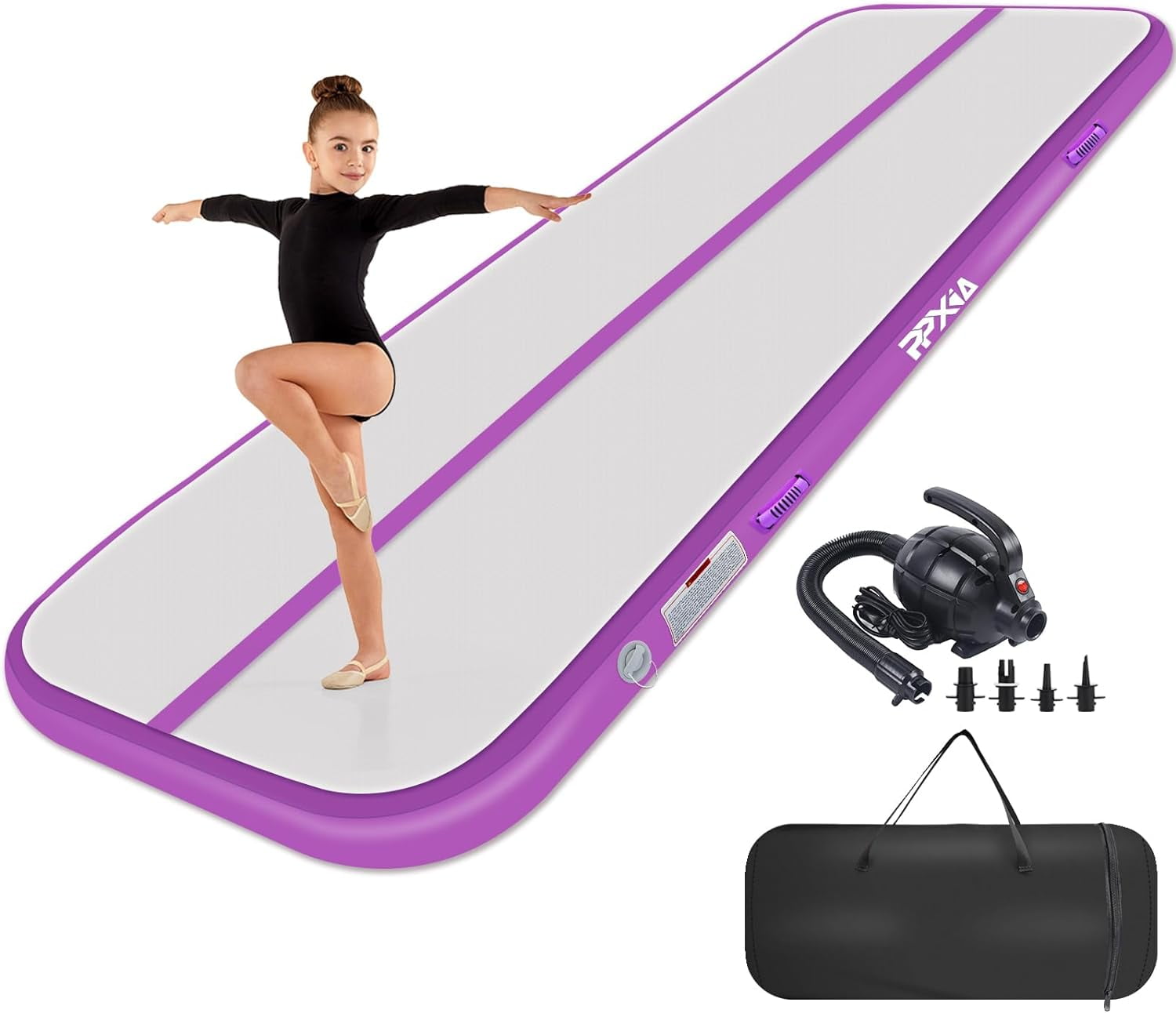 Air mat Tumble Track 10ft 13ft 16ft 20ft Gymnastics Inflatable Tumbling mat 4in 8in Thickness for kids Home Use Gym Yoga Training Cheerleading with Electric Air Pump Carry Bag Walmart