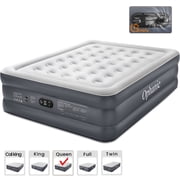 Ophanie Queen Air Mattress, 18-Inch Elevated Inflatable Bed with Built-in Pump, Puncture-Resistant Mattresses, Quick Inflation/Deflation, Portable for camping & Guests, Dark Gray