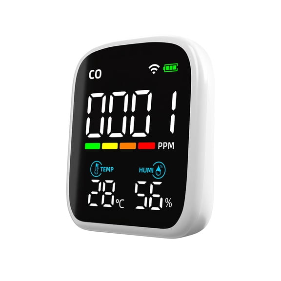 Air quality tester,Portable Carbon Air Quality Tester Display Co Test Meter Temperature And Meter Co Led Display Monoxide Tester Temperature Co Air Portablewifi Multicolor