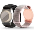 thumbnail image 1 of Air tag Wristband Kids(2 Pack), Nylon Air tag Bracelet for Kids Compatible with Apple Air tag, Air tags Protective Cover with Strap Holder Lightweight Elastic Watch Band for Kids, Elders, 1 of 16