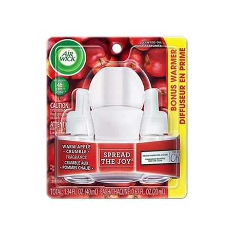 Air wick Scented Oil Kit 1+2 Warm Apple Crumble (Scents May Vary)