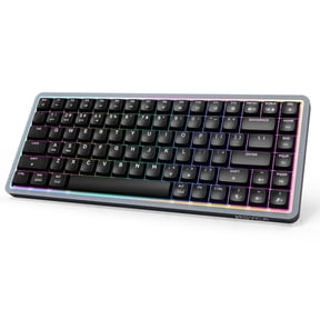 NSYCA Air75 75% Low Profile Wireless Mechanical Gaming Keyboard, Aluminum Frame, Hot Swappable, PBT Keycaps, RGB Backlit, Bluetooth/2.4G/USB-C, Black