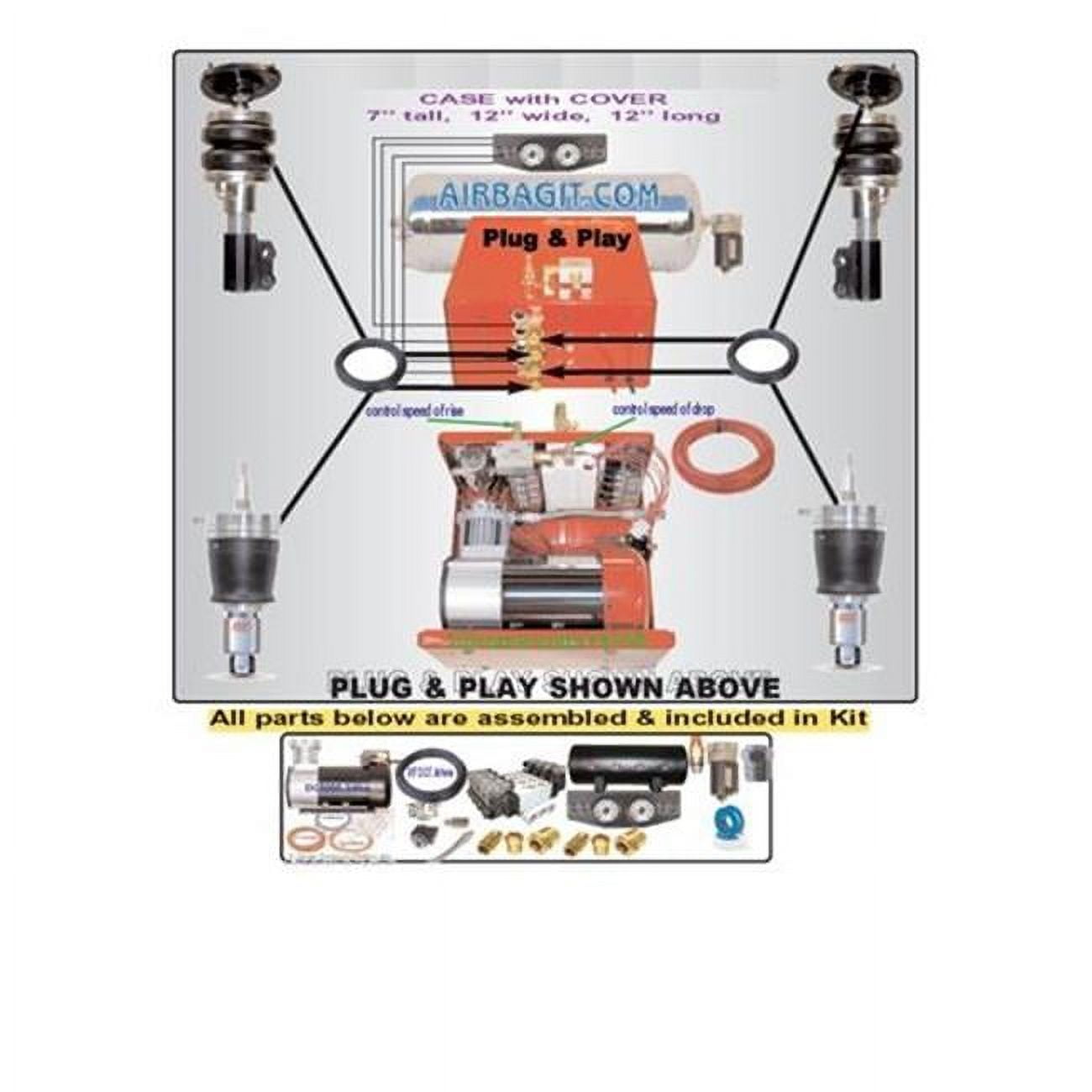 AirBagIt FBSMIT46KIT3 1997 2006 Mitsubishi Mirage Complete Air