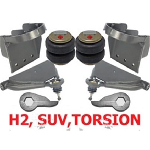 AirBagIt FBX-F-CAD-42 2002-2006 Cadillac Cadillac Escalade H2 Front Air Suspension Ride Kit