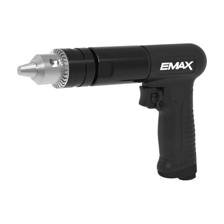 Emax Compressor Ind 1/2" Reversible Air Drill, 6 CFM, 1/4" Inlet