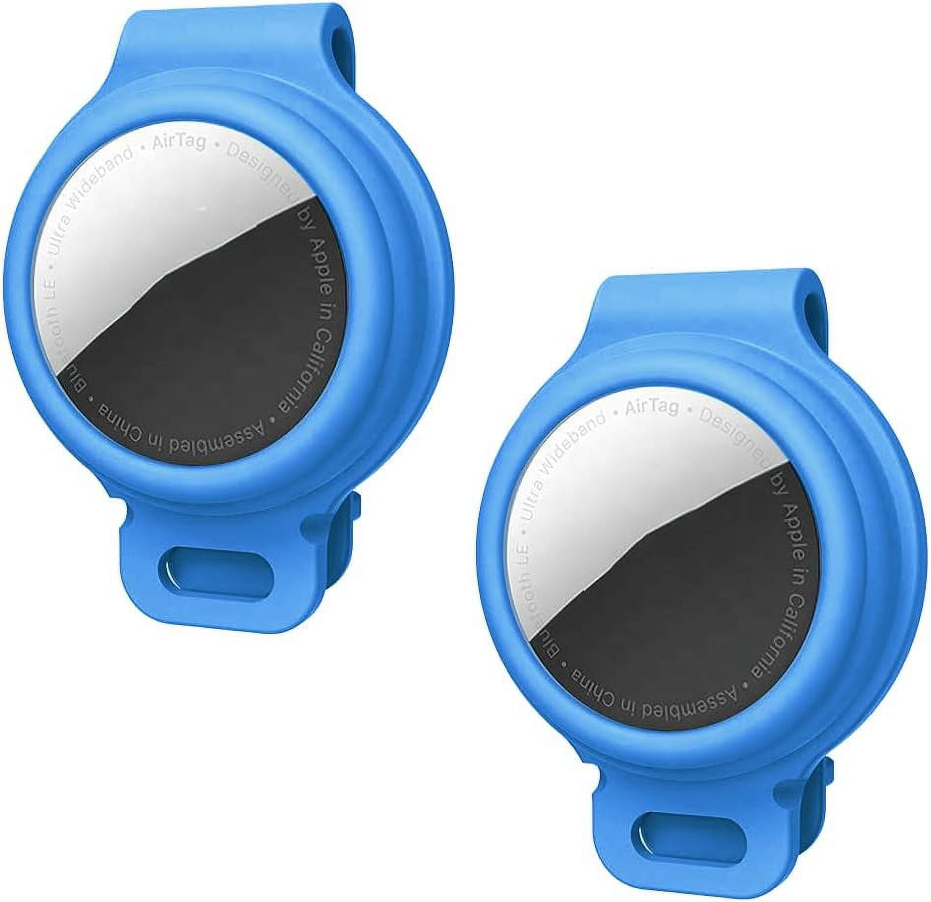 AirBud Case for Pets or Bags | Compatible The Apple Product | Fits Most Dog or Cat Collars or Bag Straps | Locate Lost Animal or Bag (2 Pack, Blue)