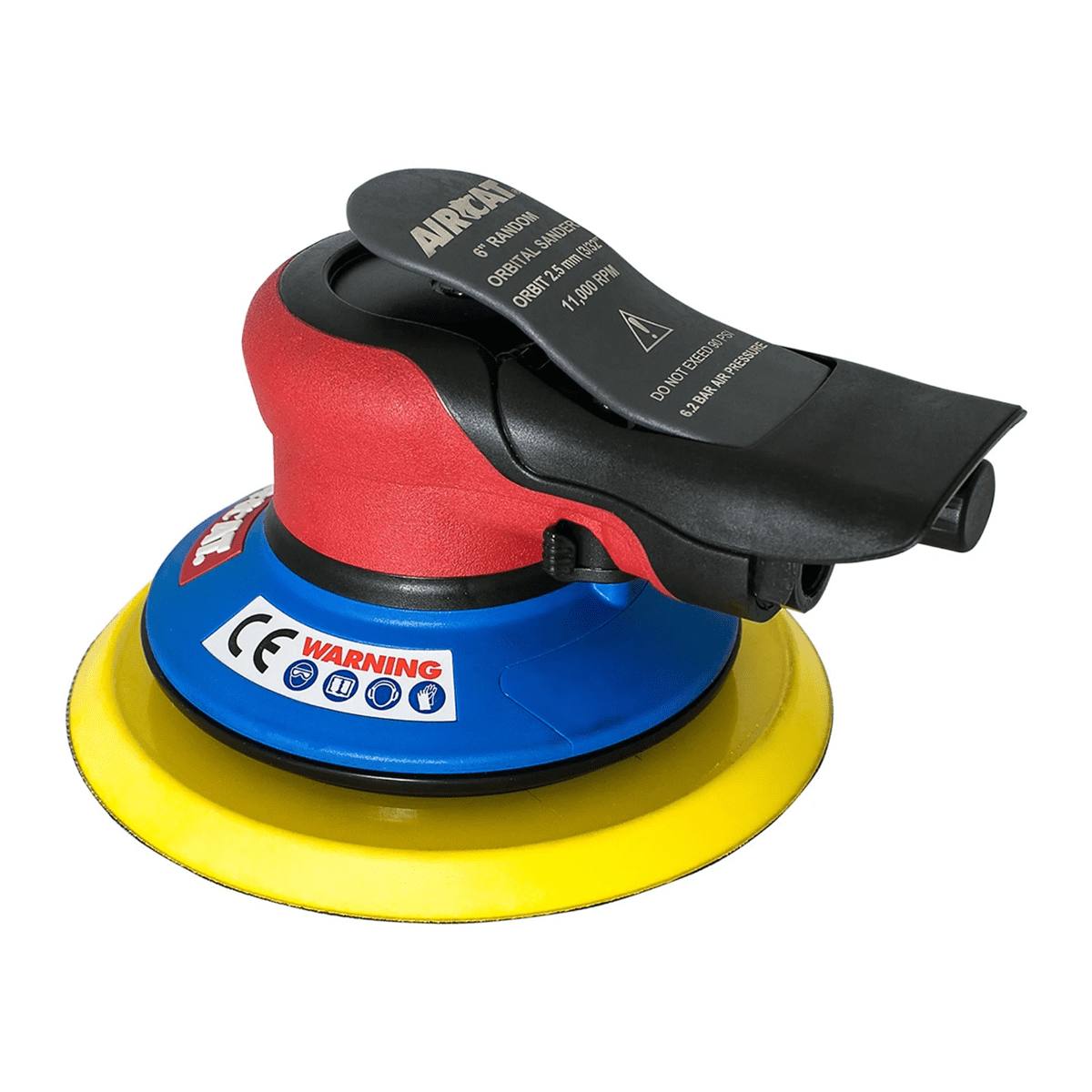 AIRCAT Pneumatic Tools 6700-6-332: 6 Inch Lubrication Free Palm Sander 11,000 RPM - 3/32" Orbit