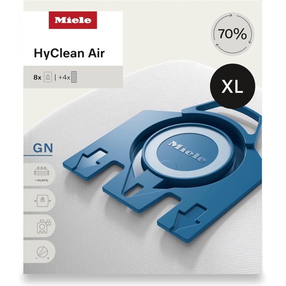 AirClean 3D Efficiency Dust Bag, Type GN, XL Value Pack, 8 Bags and 4 Filters