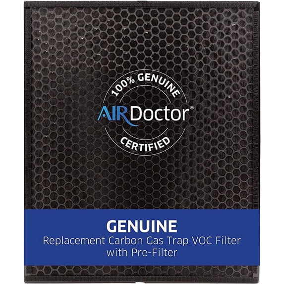 AirDoctor 2000 Genuine Carbon VOC Replacement Filter with Pre-Filter, 11.5x11.5x1 in., MERV 14, 1-Pack