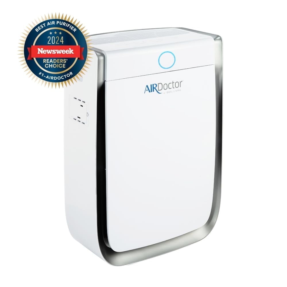 AirDoctor 3500 Ultra HEPA Air Purifier Large Rooms Up to 1260 sq. ft. 2x/hour White