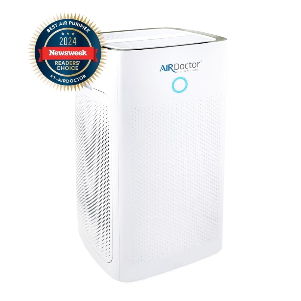 AirDoctor AD5000/AD5500 4-in-1 Air Purifier for Extra Large Room, HEPA Filter, White