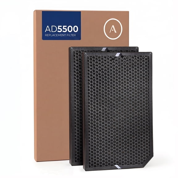 AirDoctor AD5000 and AD5500 Genuine Carbon VOC Replacement Filter with Pre-Filter, 19.5x11x1.5 in., MERV 14, 2-Pack