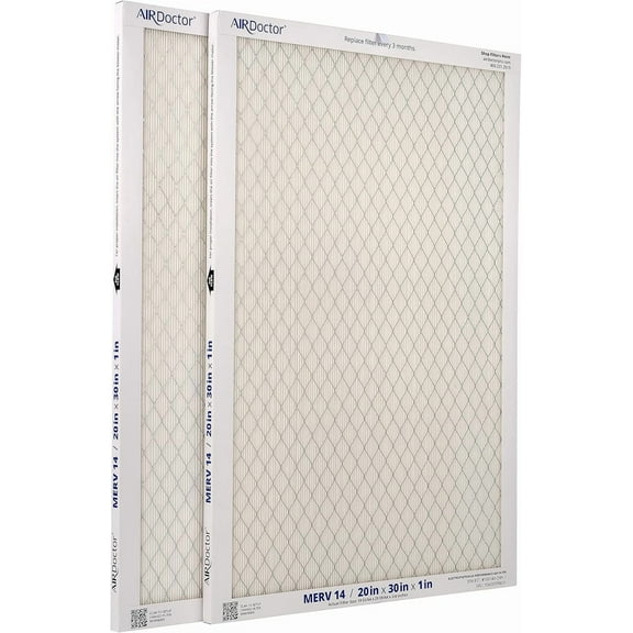AirDoctor MERV 14 HVAC Pleated Filter, 20x30x1, Captures 96% of Pollutants