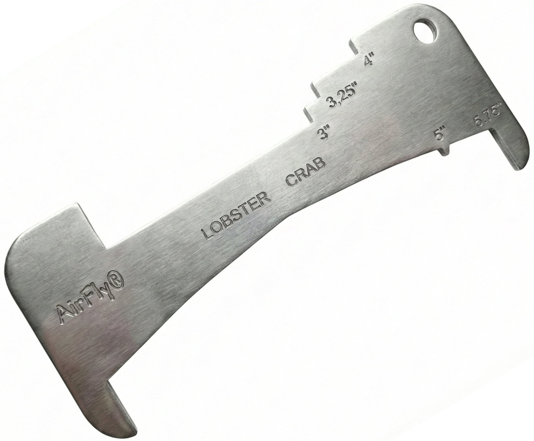 Crab Ruler AirFly Aluminum Crab & Lobster Gauge, 3”-5-3/4”, Marine Measuring ...
