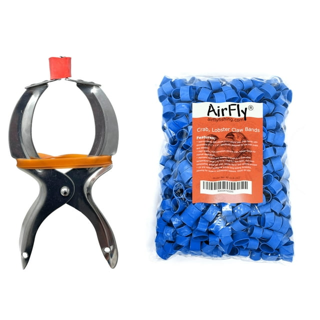 AirFly Crab, Lobster Claw Rubber Bands & Binder Tool, Protect Lobsters