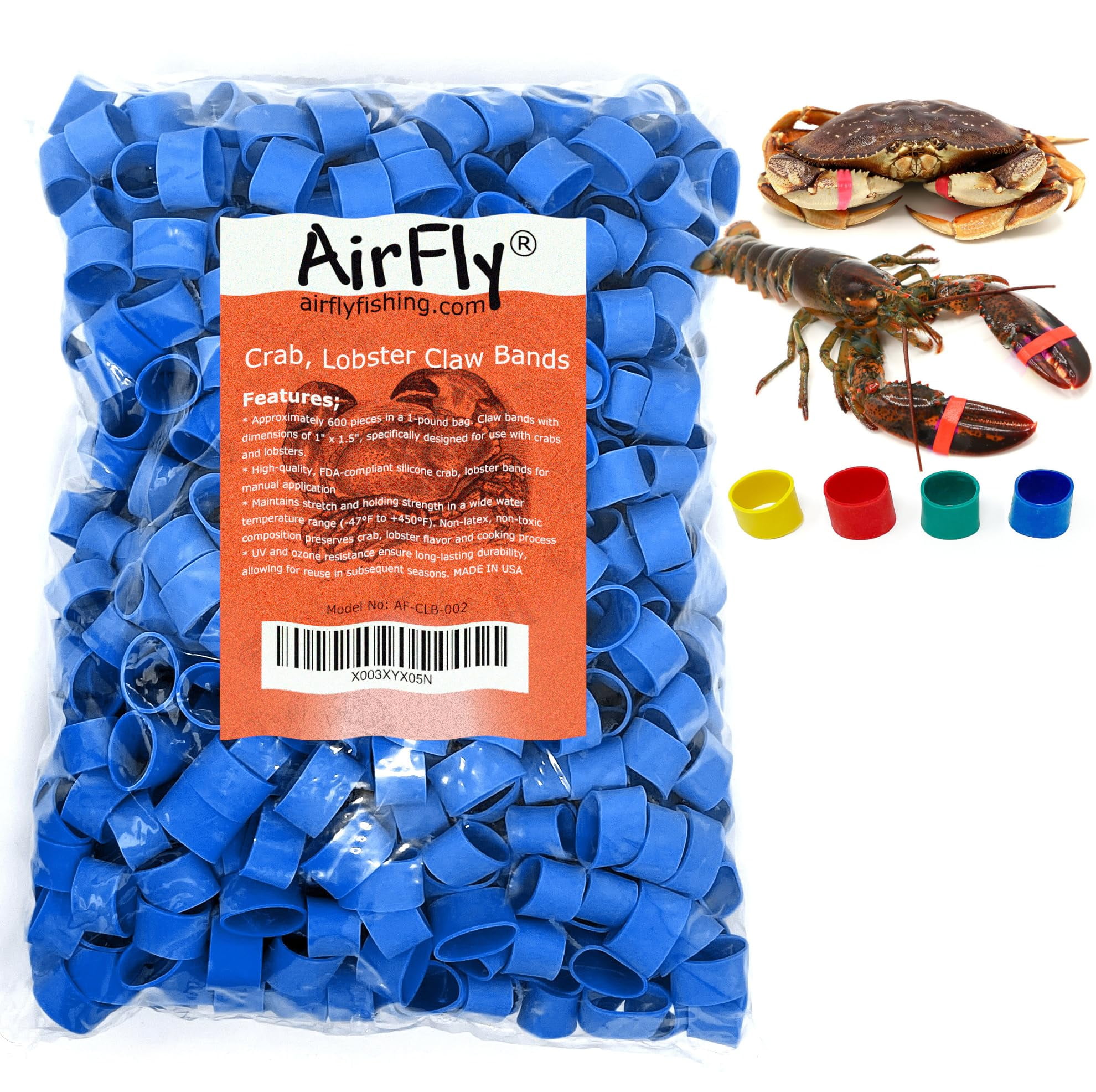 AirFly Crab, Lobster Claw Rubber Bands, Protect Lobsters & Crabs, Cook