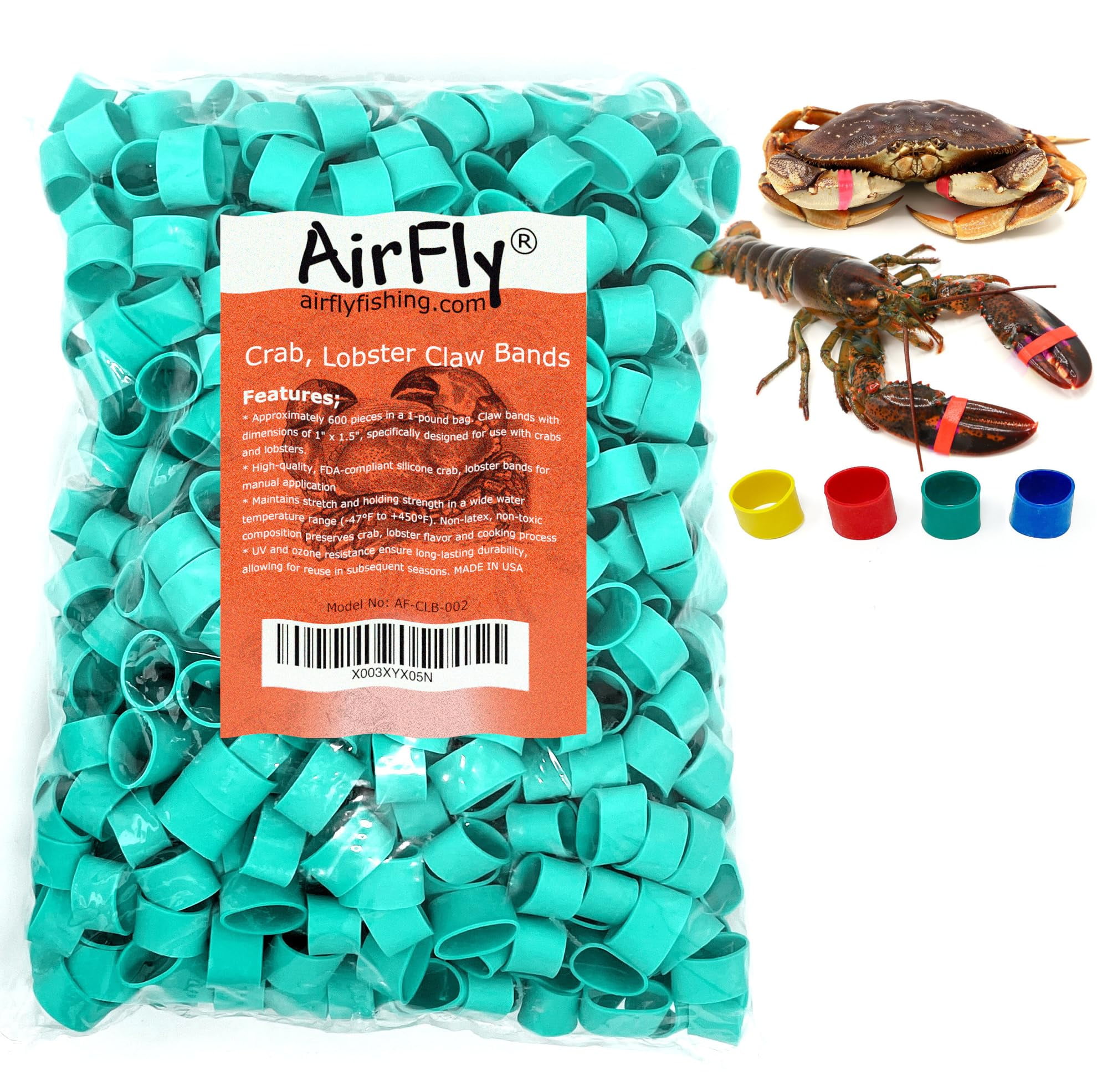 AirFly Crab, Lobster Claw Rubber Bands, Protect Lobsters & Crabs, Cook