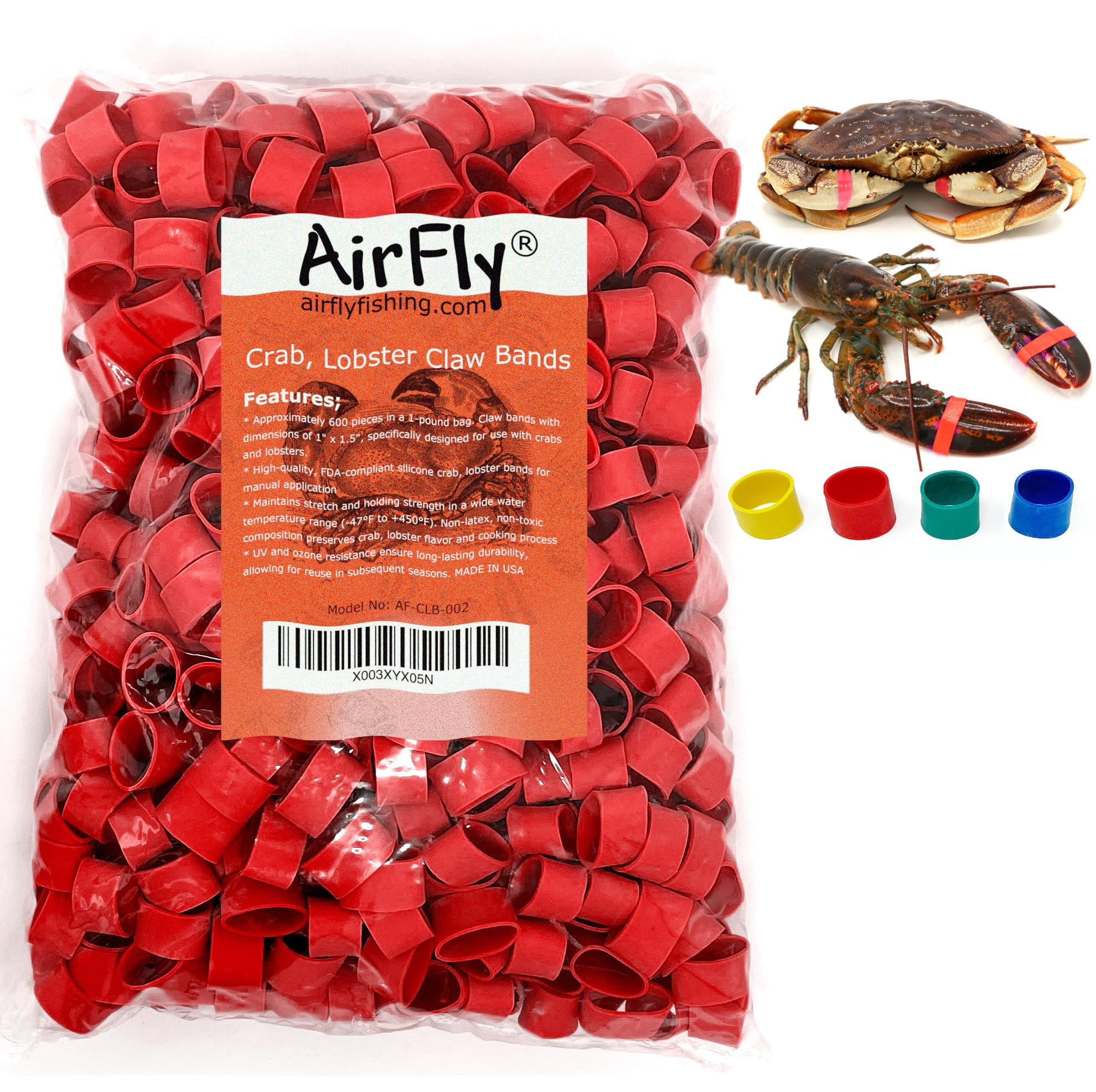 AirFly Crab, Lobster Claw Rubber Bands, Protect Lobsters & Crabs, Cook Safe