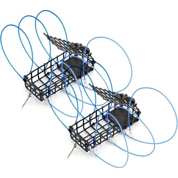 AirFly Crab Snare 6-Loops 5oz Crab Trap for Fishing Pole: Catches Dungeness, Rock & Blue Crabs, Made in USA (2 pcs)