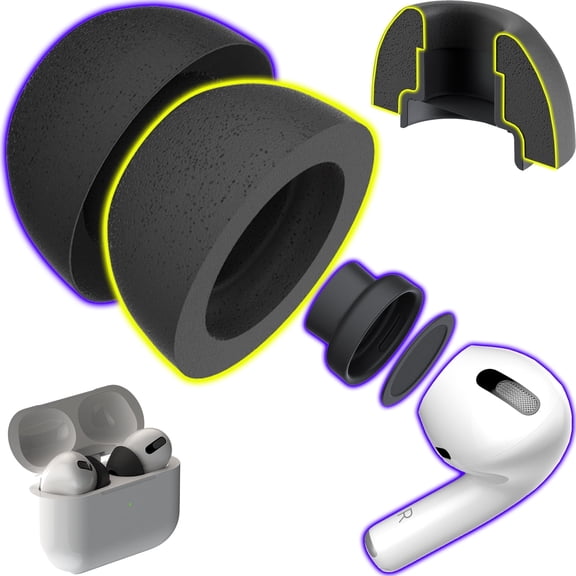 AirFoams Pro Ultra V5.0 Memory Foam Ear Tips for Apple AirPods Pro Gen 1 & 2