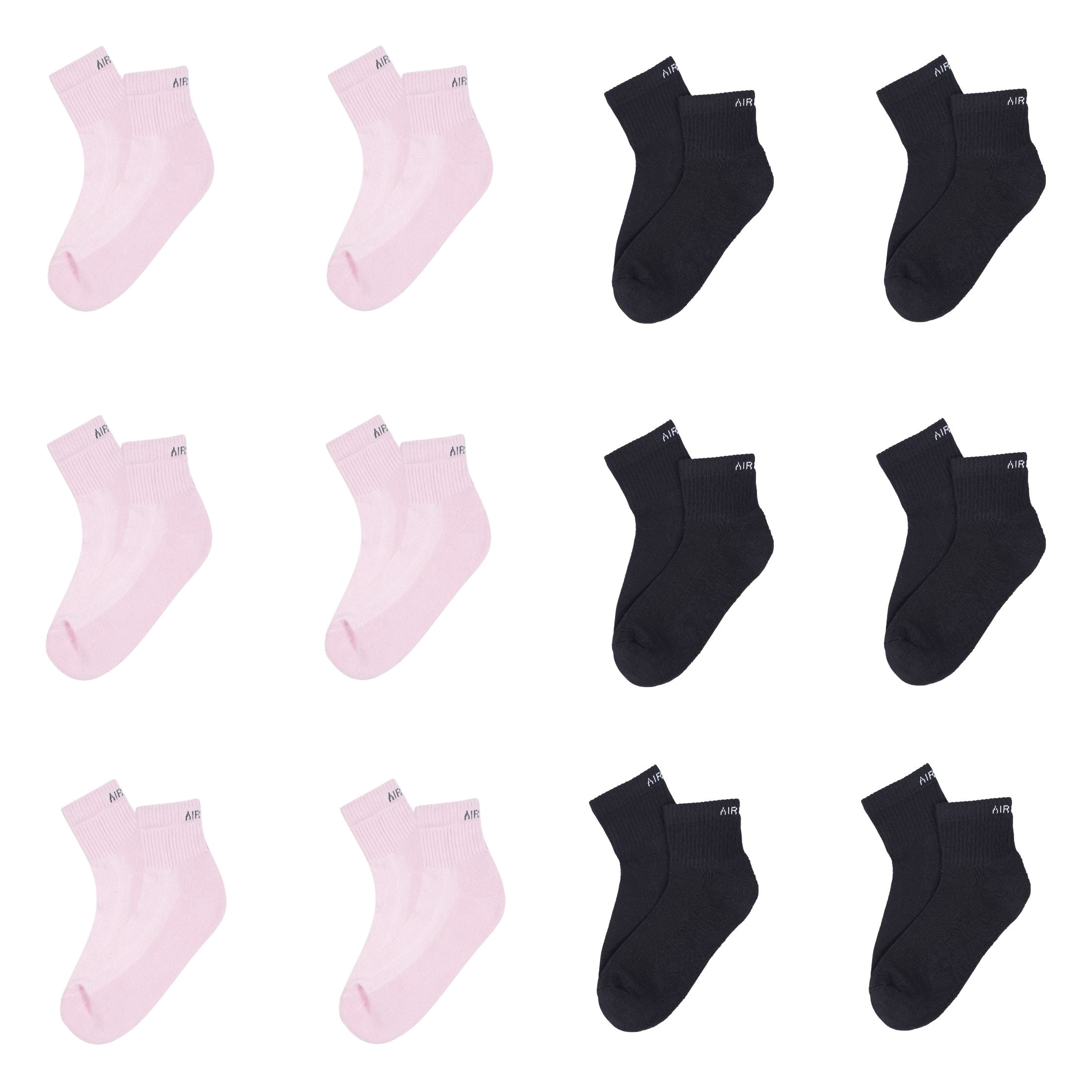 AirGarb Cushioned High Ankle Socks for Men and Women Made with Cotton & Spandex Free Size - HA12-P6BL6 (Pack of 12)