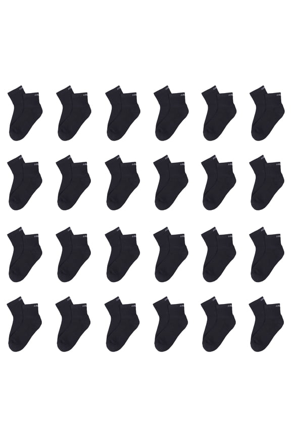AirGarb Cushioned High Ankle Socks for Men and Women Made with Cotton & Spandex Free Size - HA24-BL (Pack of 24)