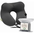thumbnail image 1 of AirJustable Travel Neck Pillow, Inflatable, Adjustable Support for Neck & Chin, Compact Travel Pillow, Soft Memory Foam Comfort, Airplane Travel Essentials, Cooling & Washable Cover, 1 of 2