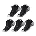 thumbnail image 1 of AirLoni 5 Pairs Ankle Socks Men Lightweight Stretch Polyester Skin Friendly Casual Athletic Socks For All Seasons Daily Travel Outdoor Low Cut Socks No Show Socks Black,One Size, 1 of 2