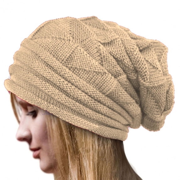AirLoni Beanie Hats For Women Fashionable Beanise Warm Winter Knitted Hat Woolen Casual Cap Ski Cap Solid Color Brown,One Size