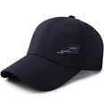 thumbnail image 1 of AirLoni Men Women Adjustable Casual Baseball Cap Curved Brim Sun Protection Hat for Sports Travel Navy,One Size, 1 of 2