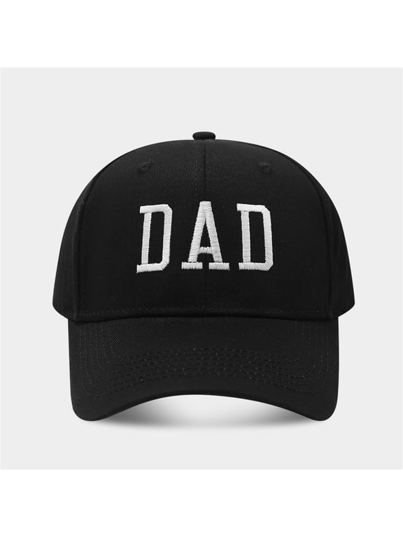 Men's Dad Hat With Breathable Eyelets Vintage Washed Baseball Cap Adjustable Trucker Hat With Dad Letter Embroideried Gift For Men Black,M