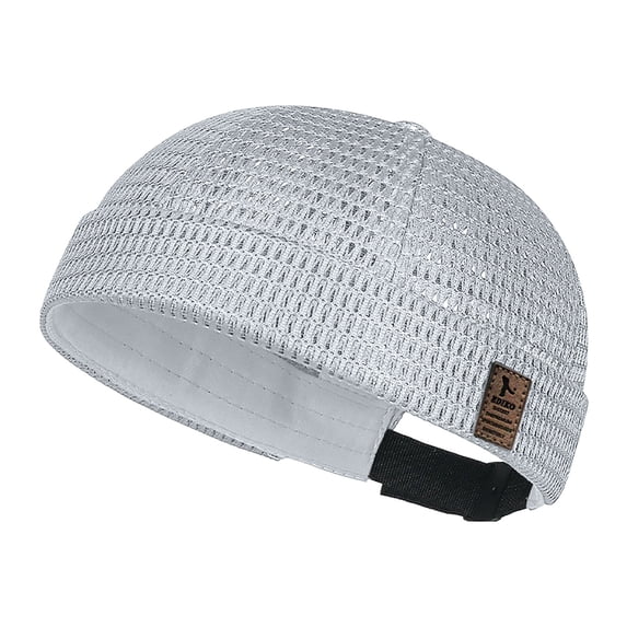 AirLoni Men's Skull Cap Qucik-Drying Lightweight Breathable Adjustable Brimless Mesh Hip Hop Cap Summer Sun Hats For Running Cycling Outings Solid Color Light Ashy,One Size