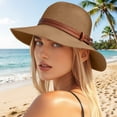 thumbnail image 1 of AirLoni Panama Hats For Women UPF 50+ Sun Wide Brim Packable Foldable Lightweight Breathable Bucket Hat Summer Sun Hats For Outdoor Travel Gardening Solid Color Khaki,One Size, 1 of 5