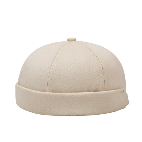 AirLoni Skull Caps For Men & Women Adjustable Linen Cap Breathable No Brim Foldable Sweat Liner Khaki,One Size