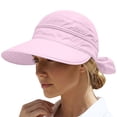 thumbnail image 1 of AirLoni Summer Hats For Women 2 In 1 Women’s Sun Visor Caps Zipper Off Ponytail Friendly Foldable Lightweight One Size 1 pc, 1 of 5