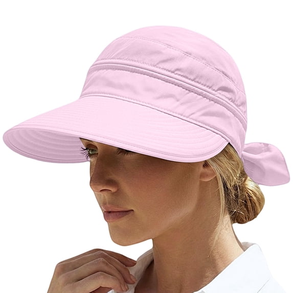 AirLoni Summer Hats For Women 2 In 1 Women’s Sun Visor Caps Zipper Off Ponytail Friendly Foldable Lightweight One Size 1 pc
