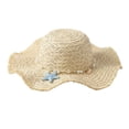 thumbnail image 1 of AirLoni Sun Hat For Women Woven Hats UV Summer Vacation Rustic Style Foldable Packable Beach Hat Outdoor Wide Brim Beige,One Size, 1 of 4