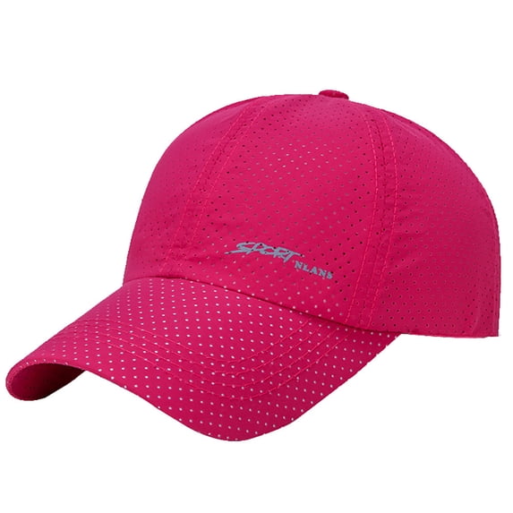 AirLoni Sun Hats For Men Breathable Adjustable Foldable Casquette Sports Hat Cap Baseball Hats Solid Color Hot Pink,One Size