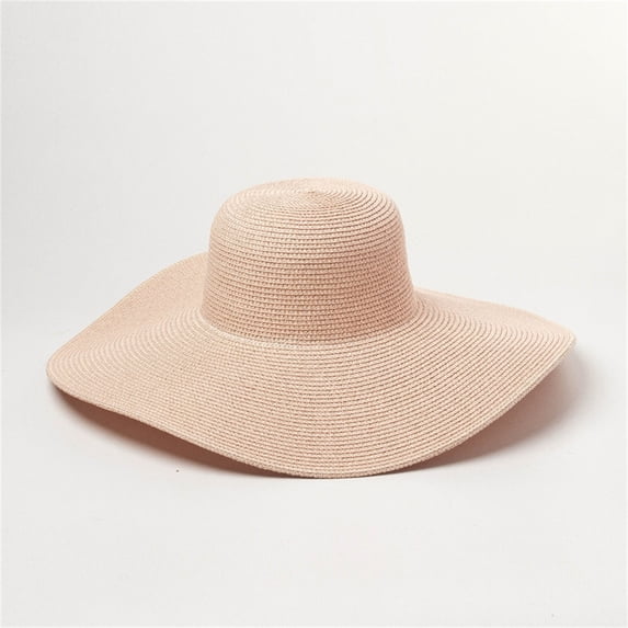 AirLoni Sun Hats For Women Summer Wide Brim Sunshade Foldable Solid Color Fashion Rhinestone Lightweight Beach Hat Ladies Hat For Travel Solid Color Red,One Size